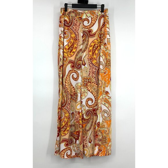 Emory Rose Pants High Rise Printed Wide Leg Flowy Palazzo Paisley - Picture 3 of 12